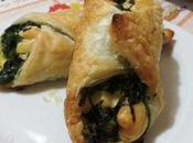 Rollitos hojaldre relleno queso espinacas Involtini pasta sfoglia broccoli formaggio